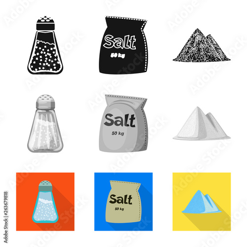 Isolated object of cooking and sea logo. Set of cooking and baking   vector icon for stock.