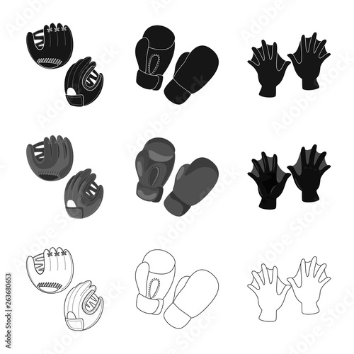 Vector design of silhouette and safety icon. Collection of silhouette and comfort vector icon for stock.