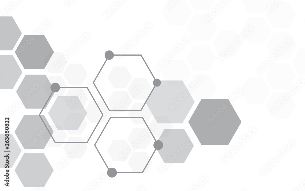 Abstract hexagon on white background. Can be used presentation, poster ...