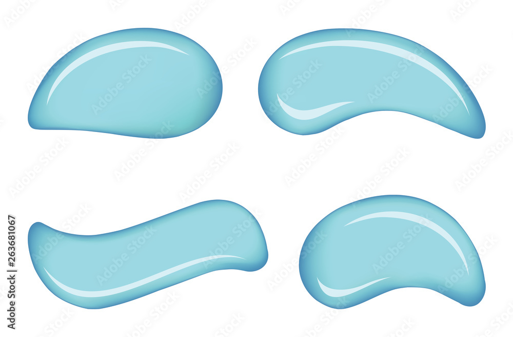 White skin cosmetic cream vector drops White skin cosmetic cream vector drops