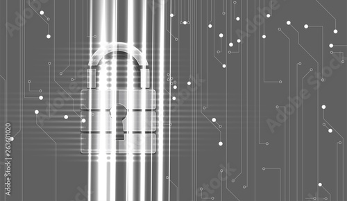 Cybersecurity and information or network protection. Future technology web services for business and internet project