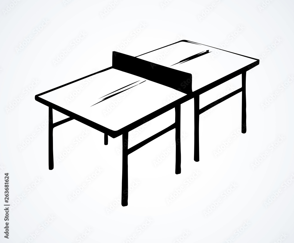 Tennis table. Vector drawing Tennis table. Vector drawing