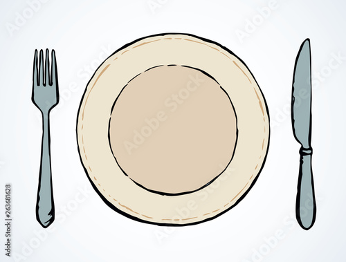 Cutlery. Vector drawing