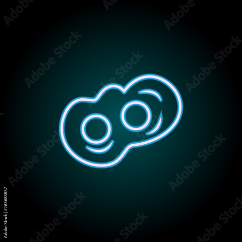 omelette neon icon. Elements of Food set. Simple icon for websites, web design, mobile app, info graphics