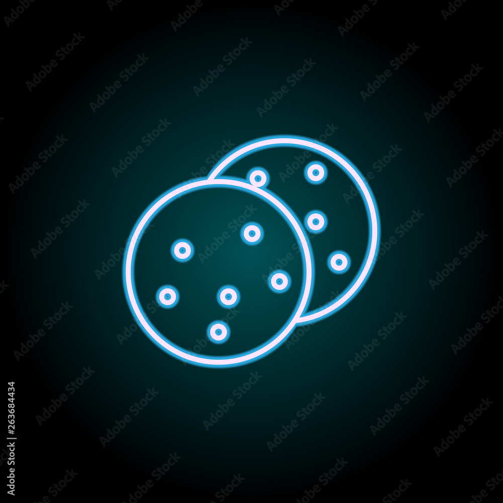cookies neon icon. Elements of Food set. Simple icon for websites, web design, mobile app, info graphics cookies neon icon. Elements of Food set. Simple icon for websites, web design, mobile app, info graphics