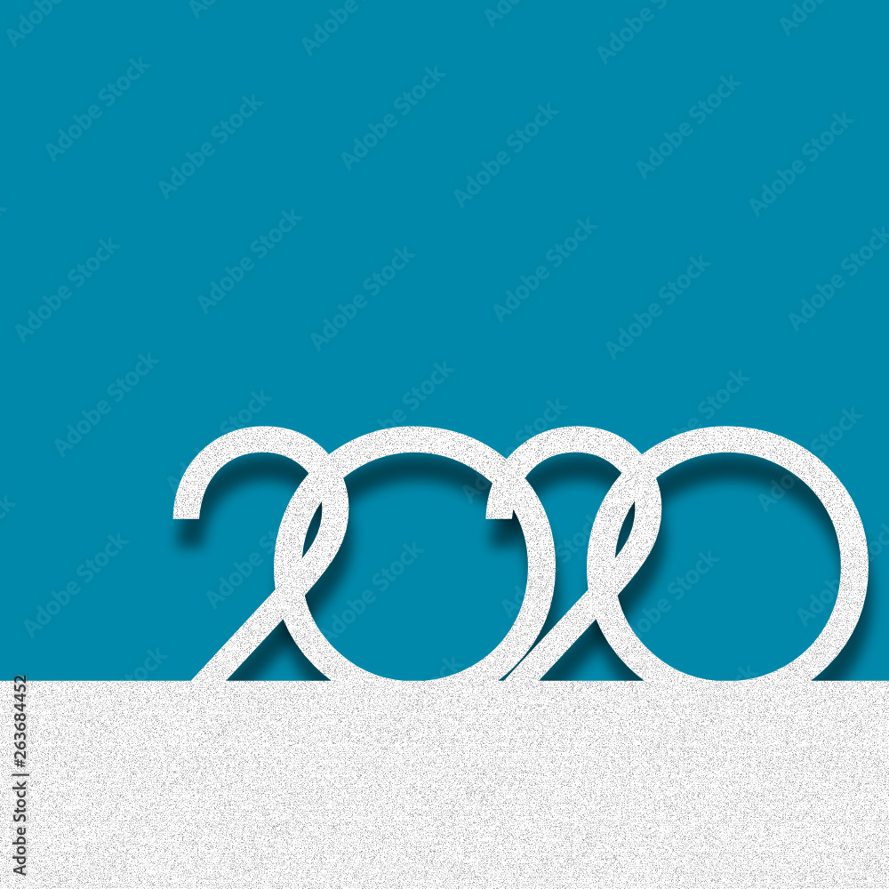 Fototapeta premium 2020 - happy new year 2020
