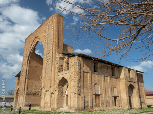 View of mosque in Central Asia. photo