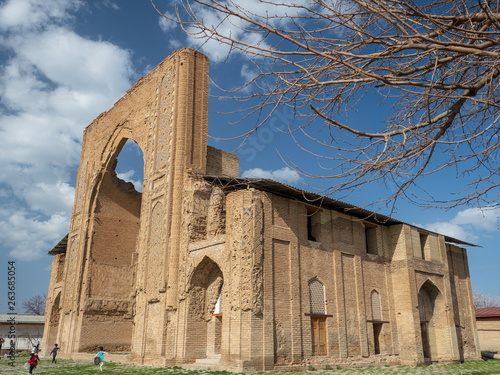 View of mosque in Central Asia. photo