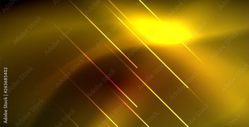 Neon glowing wave, magic energy and light motion background Neon glowing wave, magic energy and light motion background