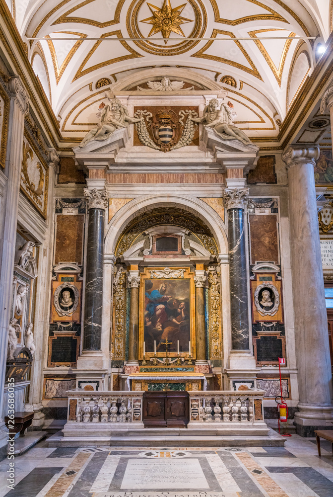 Patrizi Chapel in the Basilica of Santa Maria Maggiore in Rome, Italy. 