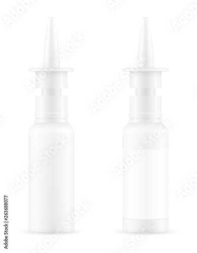 medical drops in a plastic bottle for the treatment of diseases empty template blank stock vector illustration
