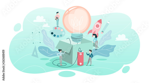 Creative concept. Idea of creative thinking and imagination