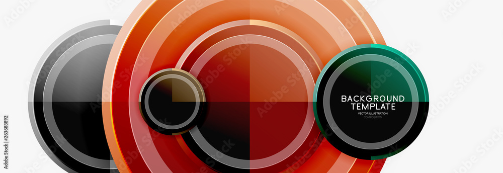 Colorful glossy circles background Colorful glossy circles background