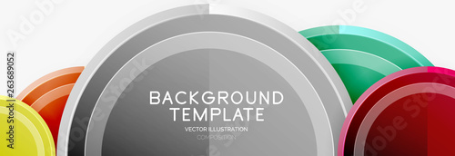 Colorful glossy circles background