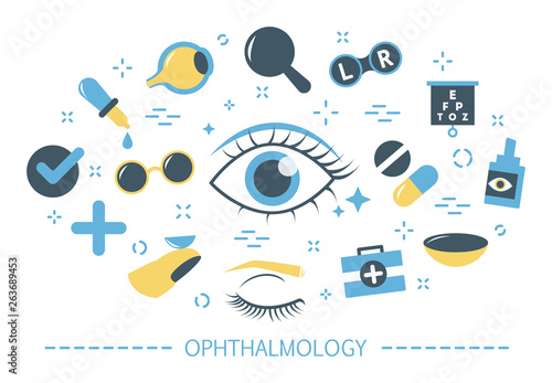 Ophthalmology concept. Idea of eye care and vision