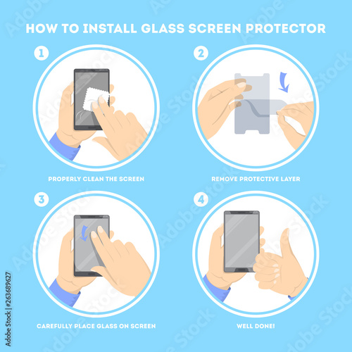 How to put a screen glass protector