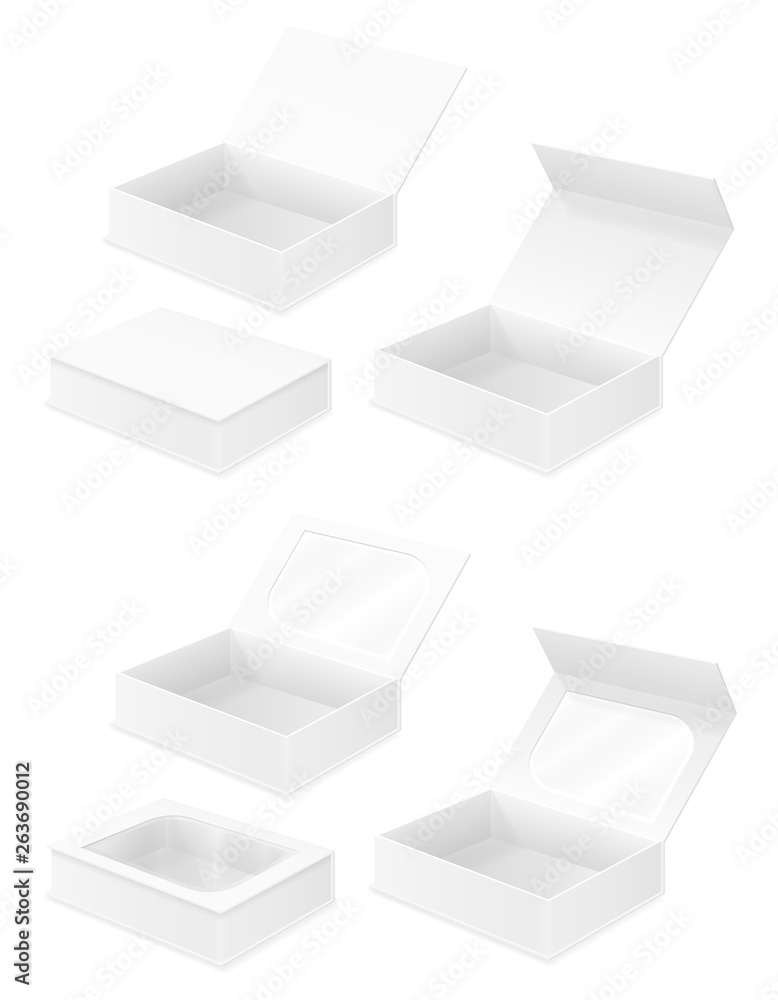 empty cardboard box packaging blank template for design stock vector ...
