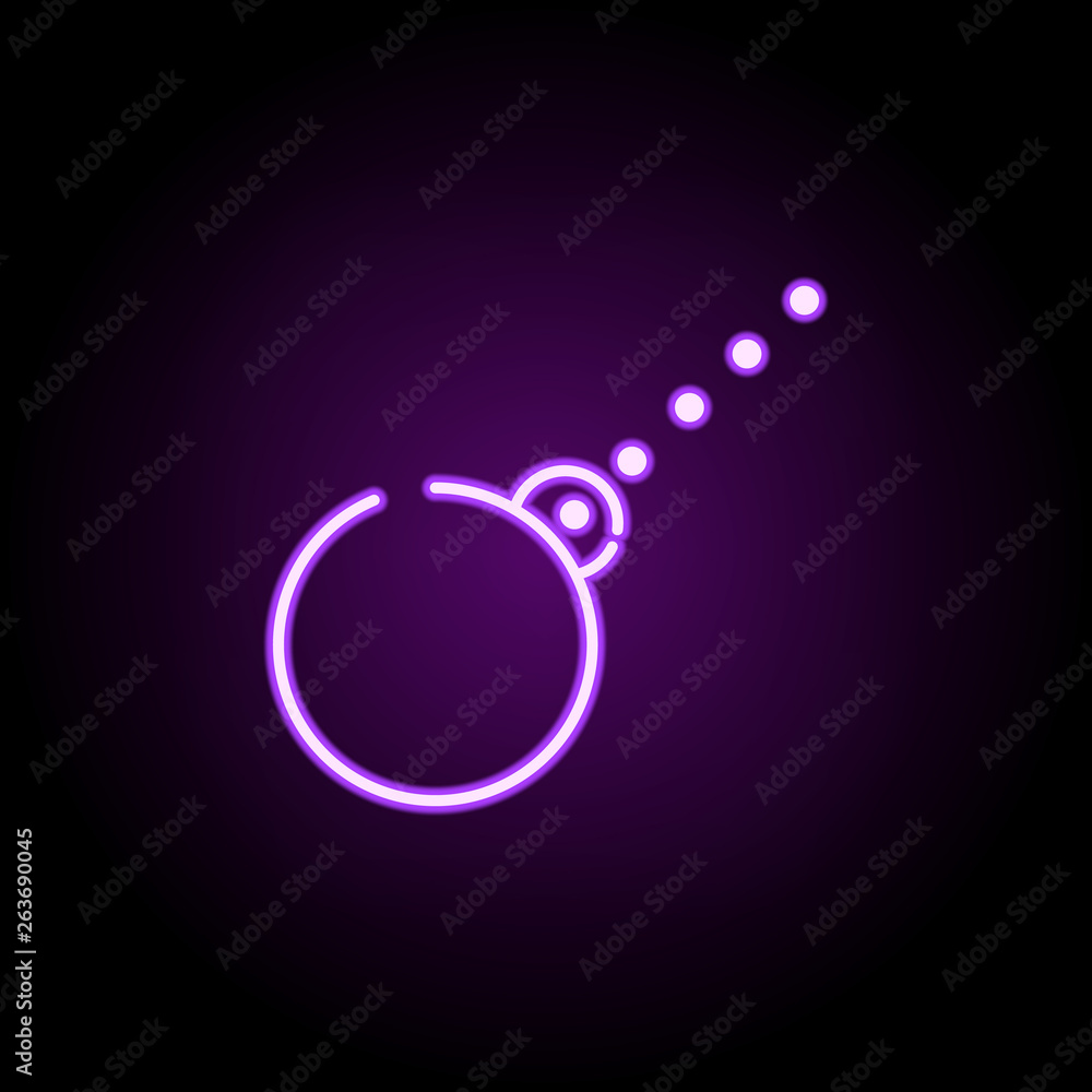 wrecking ball neon icon. Elements of construction set. Simple icon for websites, web design, mobile app, info graphics wrecking ball neon icon. Elements of construction set. Simple icon for websites, web design, mobile app, info graphics