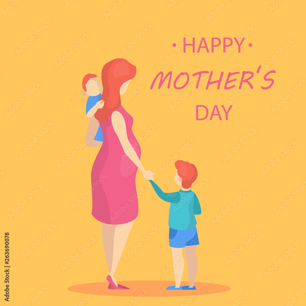 Happy mother day greeting card. Beautiful poster Happy mother day greeting card. Beautiful poster