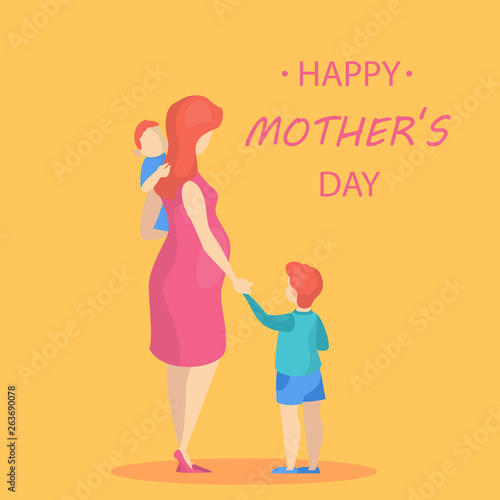 Happy mother day greeting card. Beautiful poster