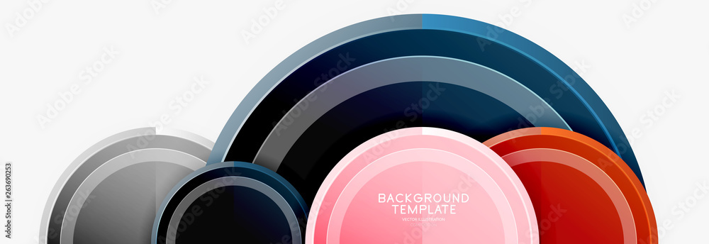 Colorful glossy circles background