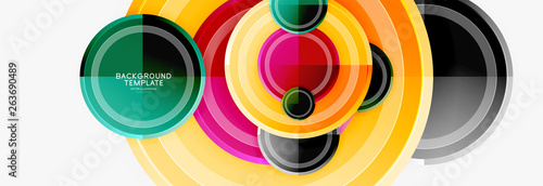 Colorful glossy circles background