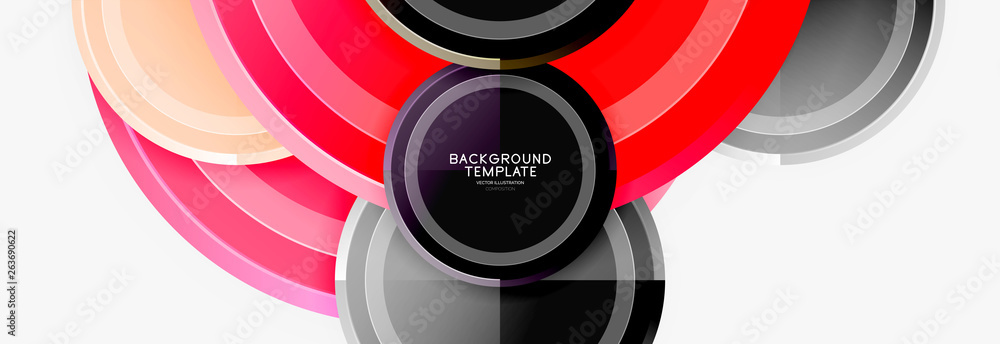 Abstract round geometric shapes, modern circles background Abstract round geometric shapes, modern circles background