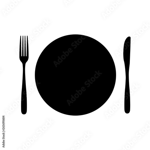 The contours of the cutlery, isolated.