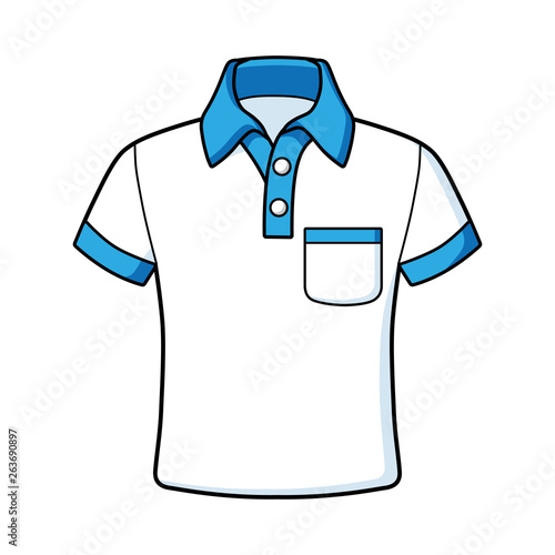 White polo shirt isolated