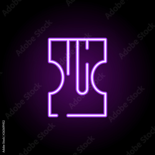 pencil sharpener neon icon. Elements of construction set. Simple icon for websites, web design, mobile app, info graphics