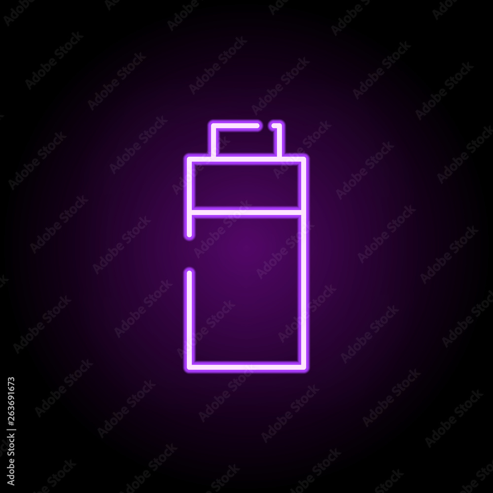 full battery neon icon. Elements of construction set. Simple icon for websites, web design, mobile app, info graphics