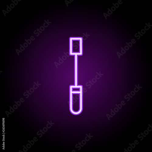 flathead screwdriver neon icon. Elements of construction set. Simple icon for websites, web design, mobile app, info graphics