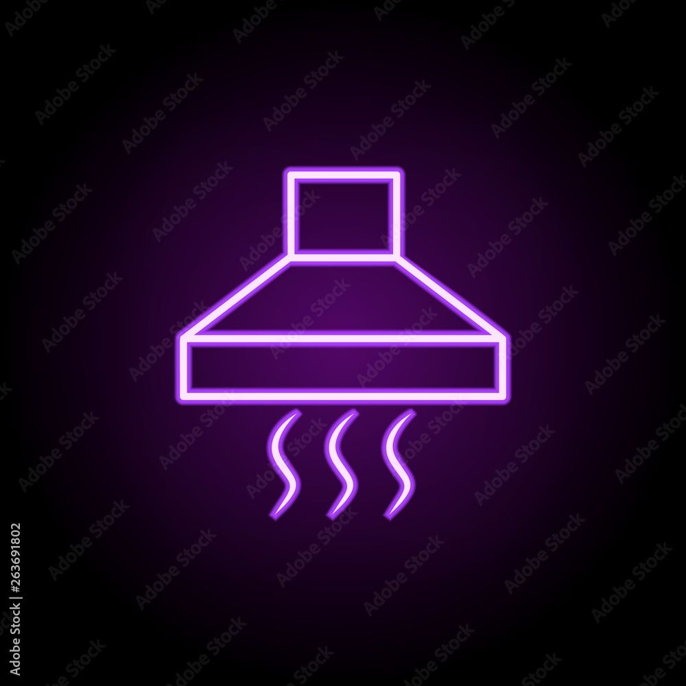 kitchen hoods neon icon. Elements of web set. Simple icon for websites, web design, mobile app, info graphics kitchen hoods neon icon. Elements of web set. Simple icon for websites, web design, mobile app, info graphics