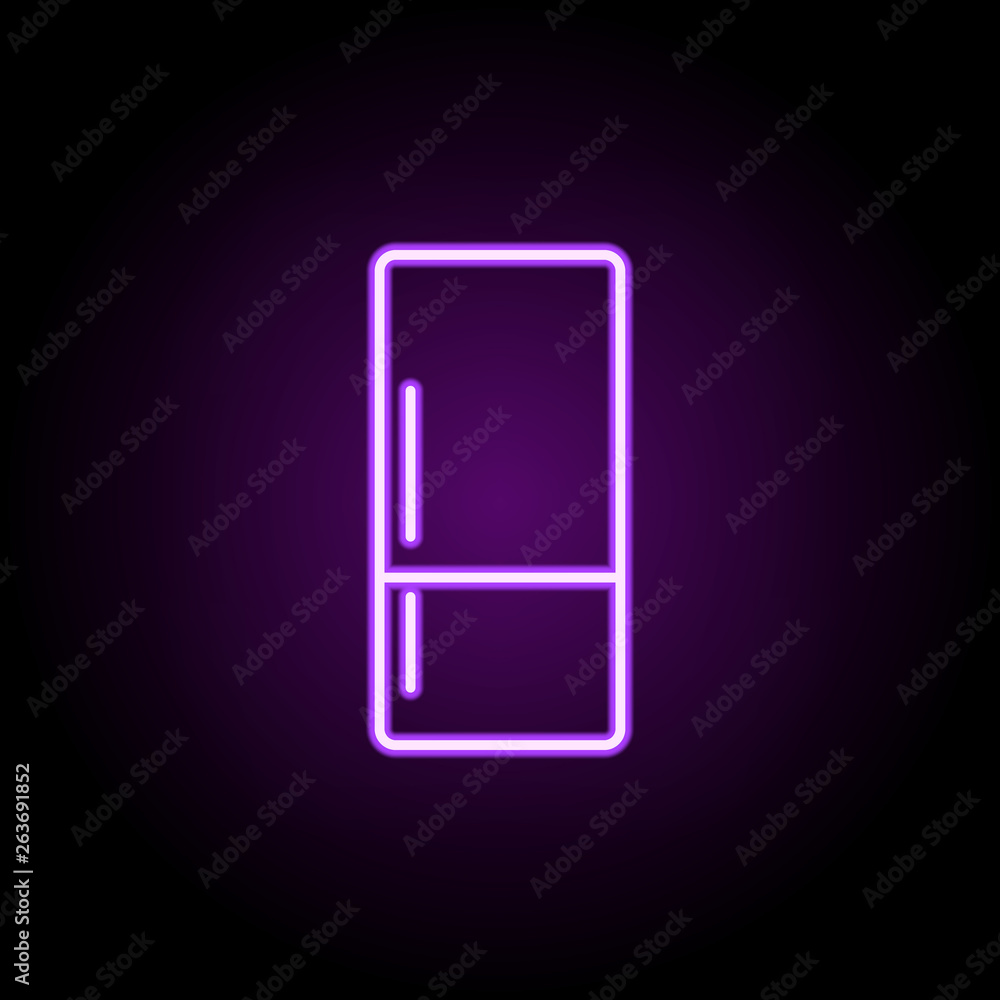 fridge neon icon. Elements of web set. Simple icon for websites, web design, mobile app, info graphics fridge neon icon. Elements of web set. Simple icon for websites, web design, mobile app, info graphics