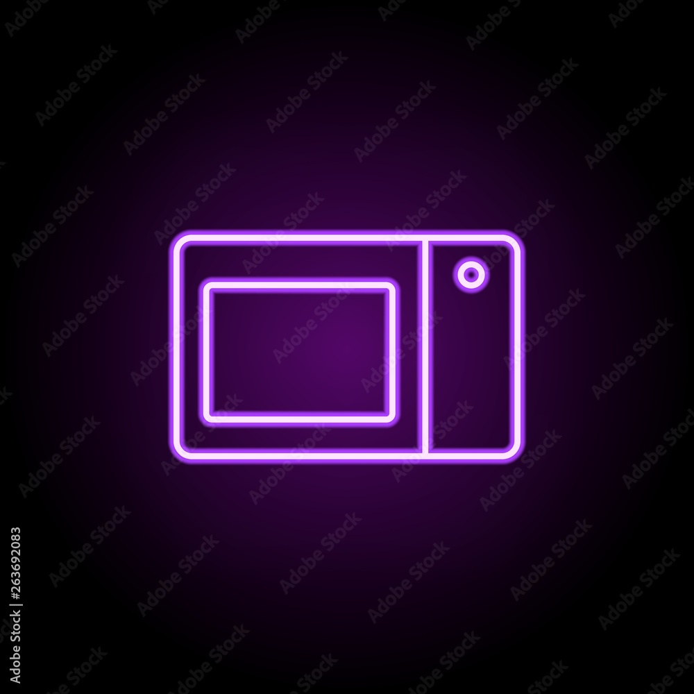 microwave neon icon. Elements of web set. Simple icon for websites, web design, mobile app, info graphics microwave neon icon. Elements of web set. Simple icon for websites, web design, mobile app, info graphics