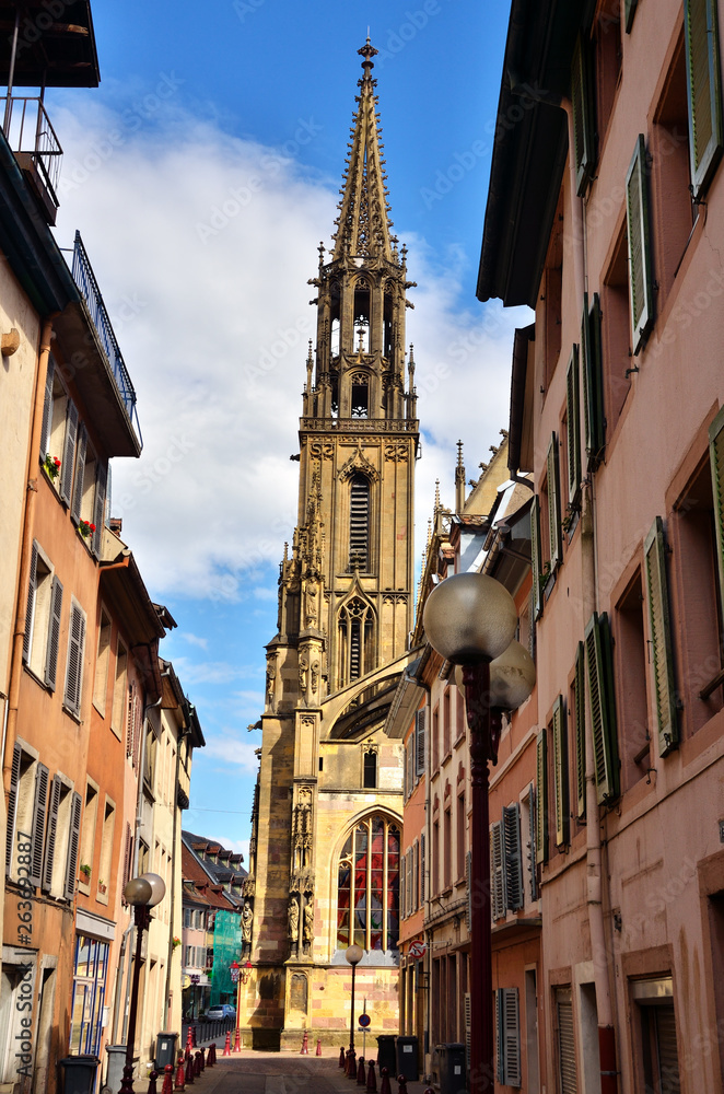 Detail of the beautiful city of Thann in France - Alsace