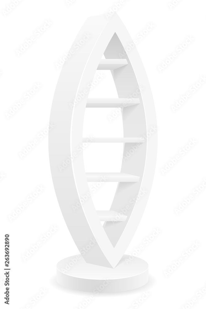 shelving rack for exhibition presentation or advertising of products and goods empty template for design stock vector illustration shelving rack for exhibition presentation or advertising of products and goods empty template for design stock vector illustration
