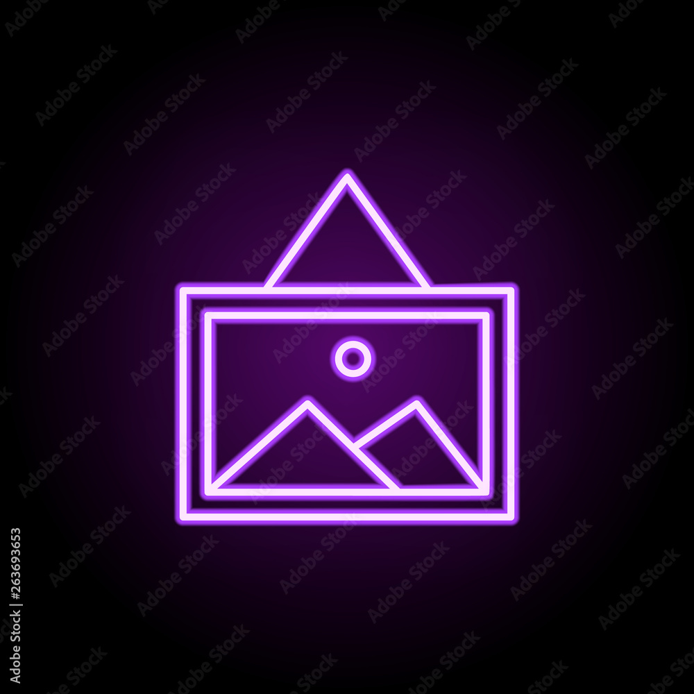 picture neon icon. Elements of web set. Simple icon for websites, web design, mobile app, info graphics picture neon icon. Elements of web set. Simple icon for websites, web design, mobile app, info graphics