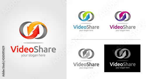 Video Share Logo Template Set