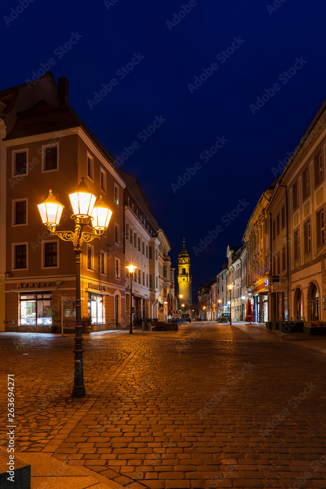 Bautzen old town at night