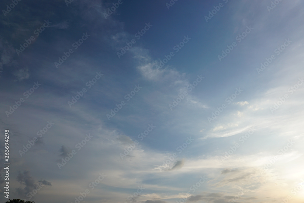 Blue sky with cloud in group for amazing panomara background