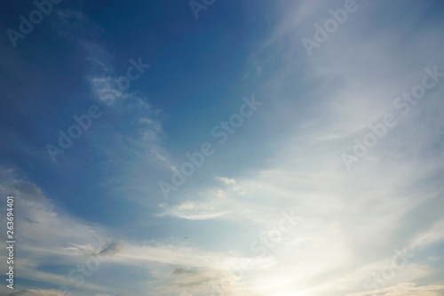 Blue sky with cloud in group for amazing panomara background