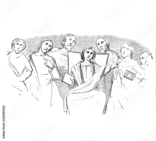 Christian illustration. Old image