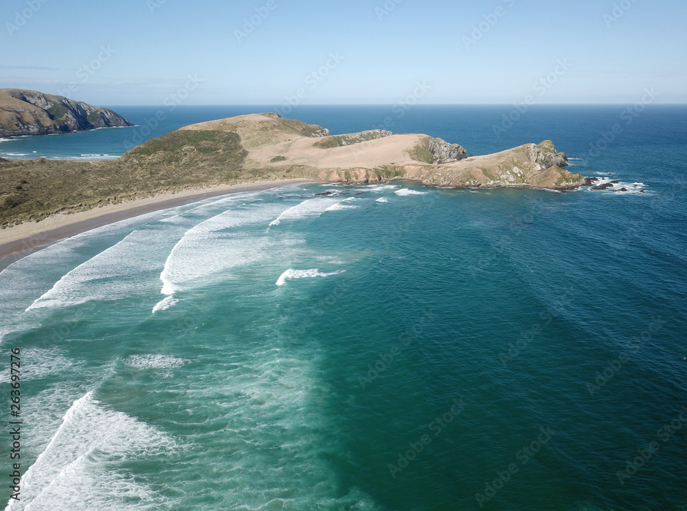 Surat Bay Aerial views, Catlins, Southland, New Zealand Surat Bay Aerial views, Catlins, Southland, New Zealand
