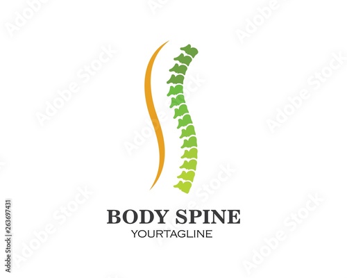 Spine diagnostics symbol logo template vector illustration