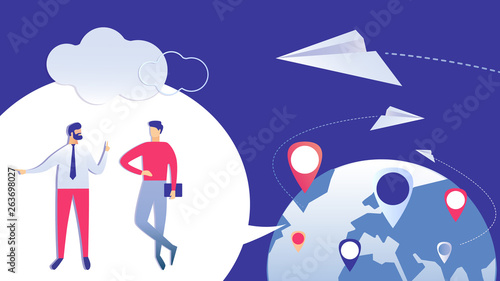 Business Trip Abstract Flat Vector Illustration
