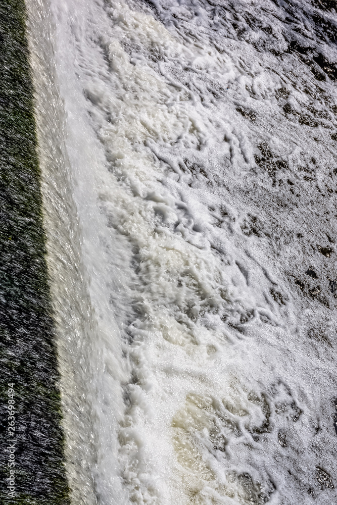 Fototapeta premium River Avon cascade in Warwick, Warwickshire, United Kingdom