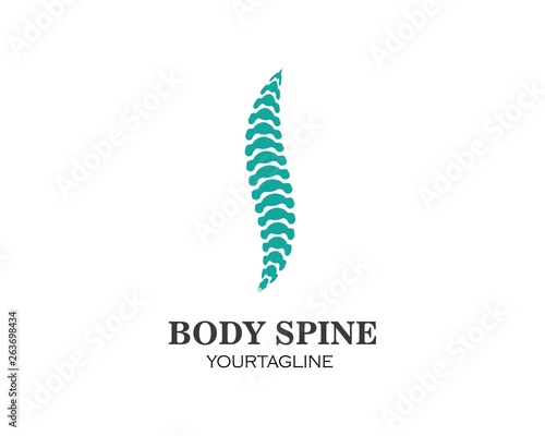 Spine diagnostics symbol logo template vector illustration