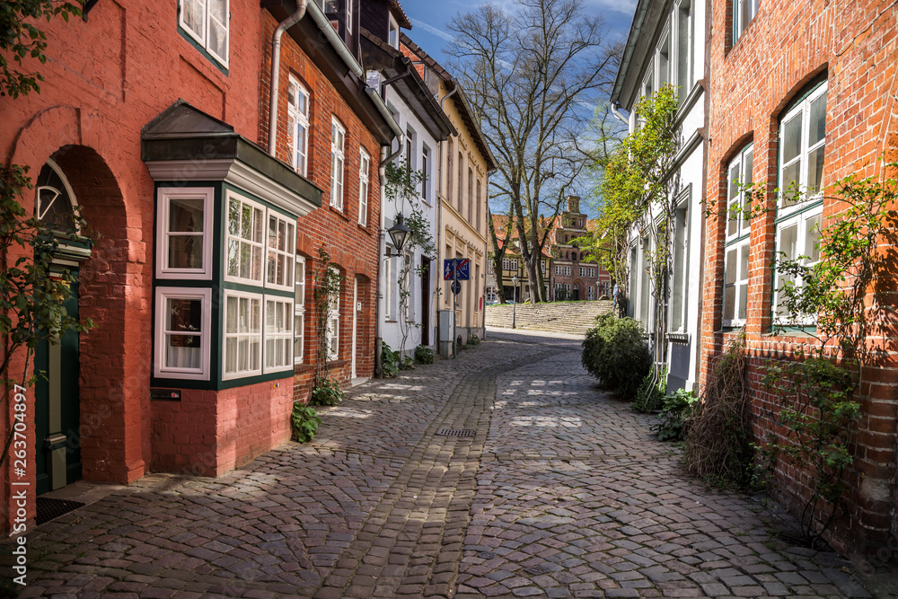 Lüneburg Altstadt Senkungsgebiet auf dem Meere entzerrt