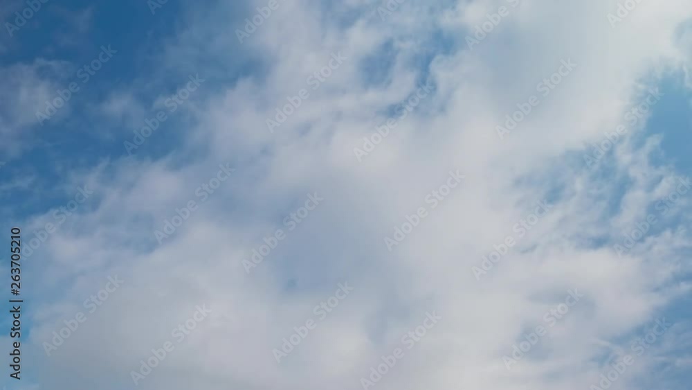 Time lapse of blue sky and white clouds moving around. Time lapse of blue sky and white clouds moving around.